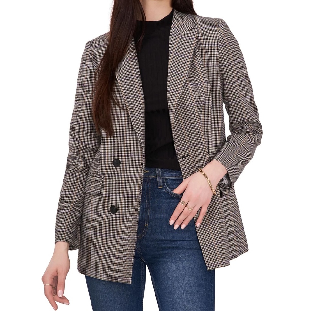 1 STATE Women's Plaid Blazer – Tailored Chic - Size 4